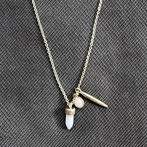 Universal Thread Semi-Precious Rose Quartz Rejuvination Harmony Cluster Necklace - Picture 3 of 15